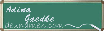 Adina Gaedke Visitenkarte